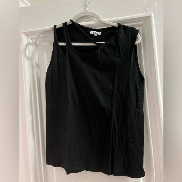 LNA Black Sleeveless Tank Top - Picture 1 of 3